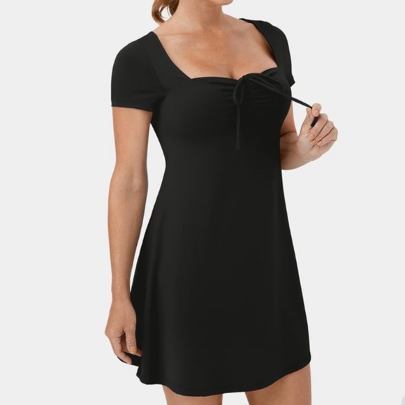 halara drawstring mini dress padded nwot - Picture 3 of 8